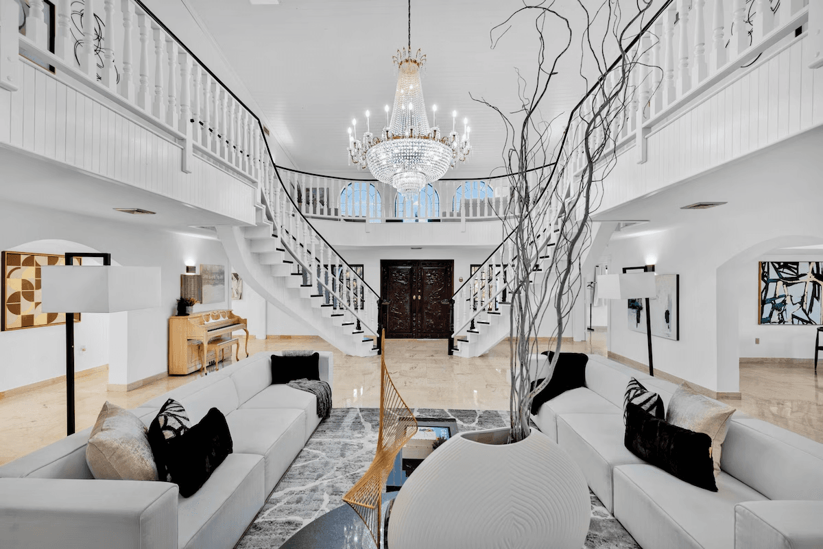 Grand interior living room in the planned Miami creator house
